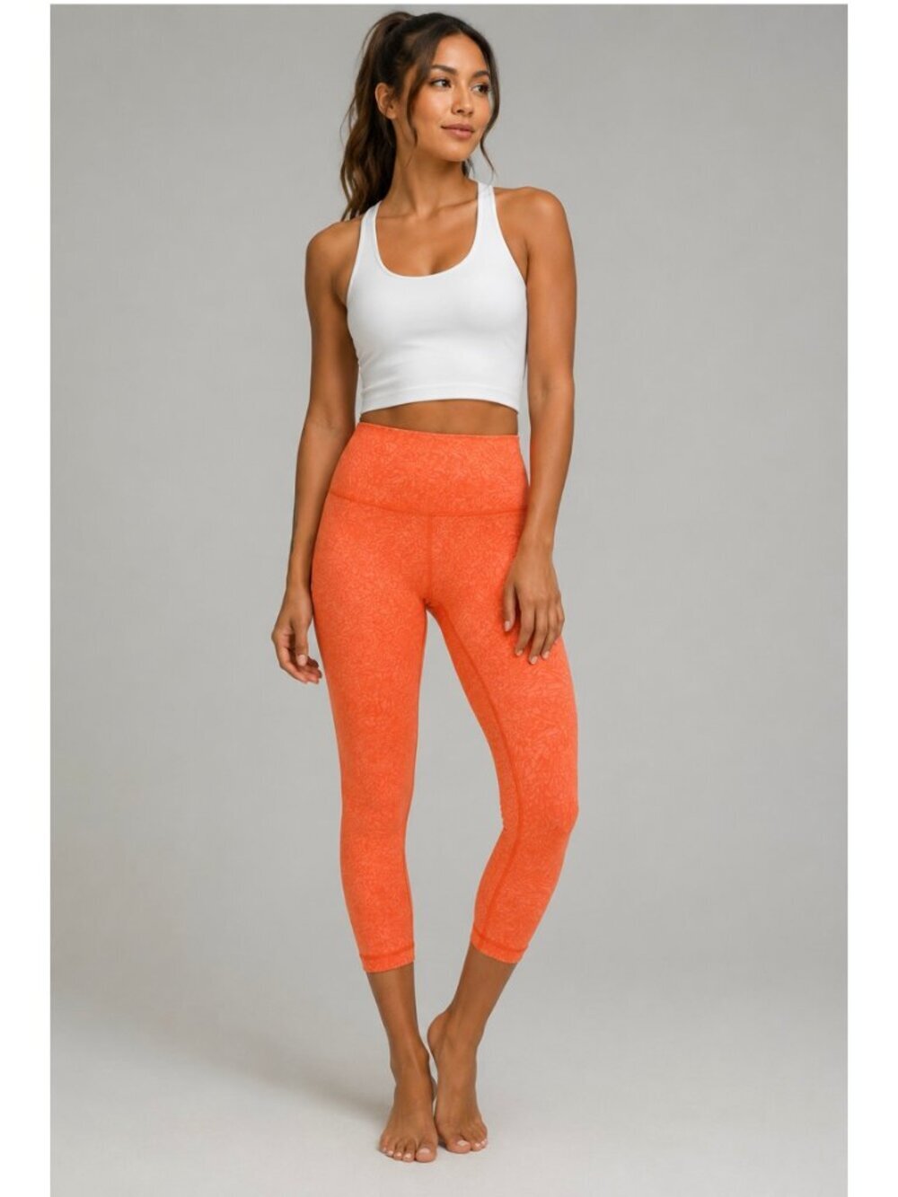 Lululemon Wunder Train Leggings Pants Coral Orange Athletic Size 6